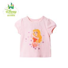 disney/迪士尼女童t恤夏季女宝宝短袖上衣纯棉半袖衣服172s900